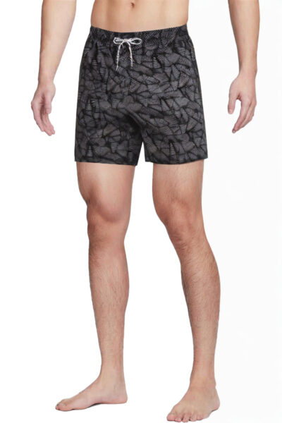 black-waterproof-quick-drying-mens-swimming-trunks